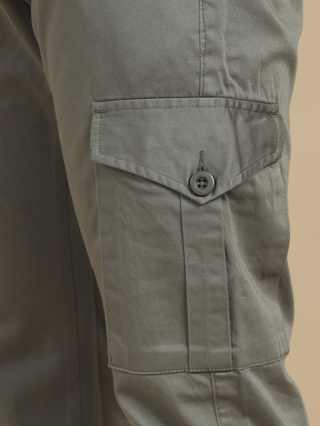 Satin Fern Green Cargo Pant Chinos Bushirt   