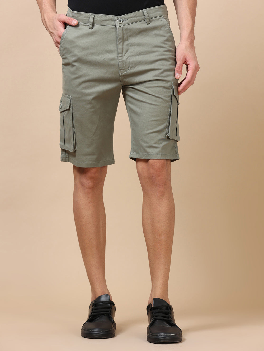 Sage Green Cargo Shorts Men's Shorts Bushirt   