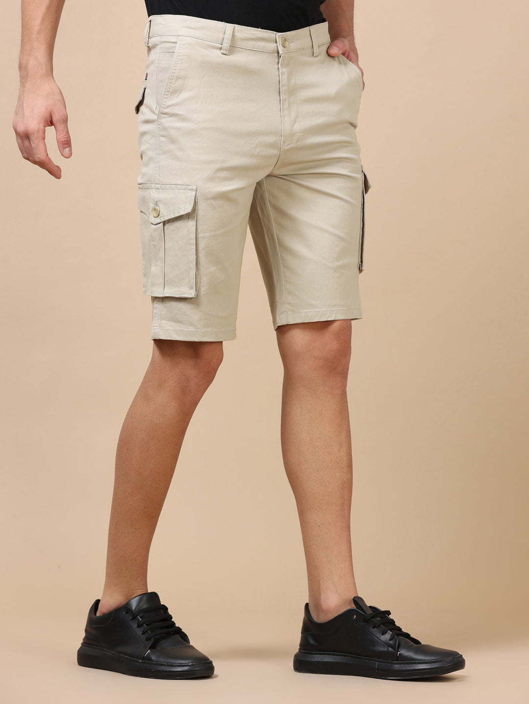 Cream Cargo Shorts Men's Shorts Bushirt   