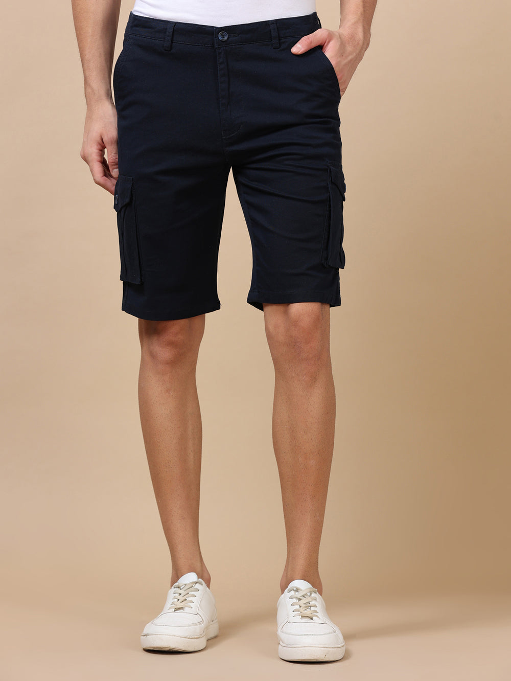 Navy Blue Cargo Shorts Men's Shorts Bushirt   