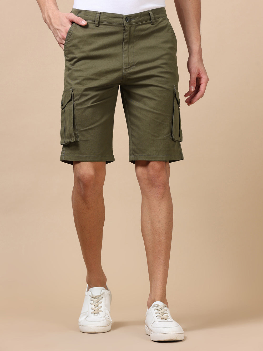 Military Green Cargo Shorts Men's Shorts Bushirt   