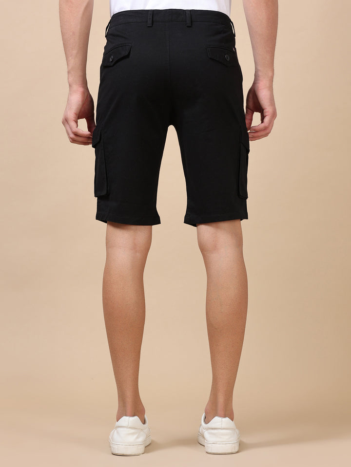 Black Cargo Shorts Men's Shorts Bushirt   