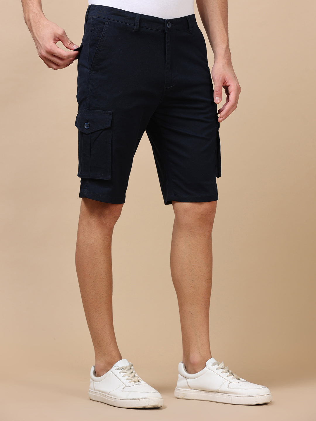 Navy Blue Cargo Shorts Men's Shorts Bushirt   