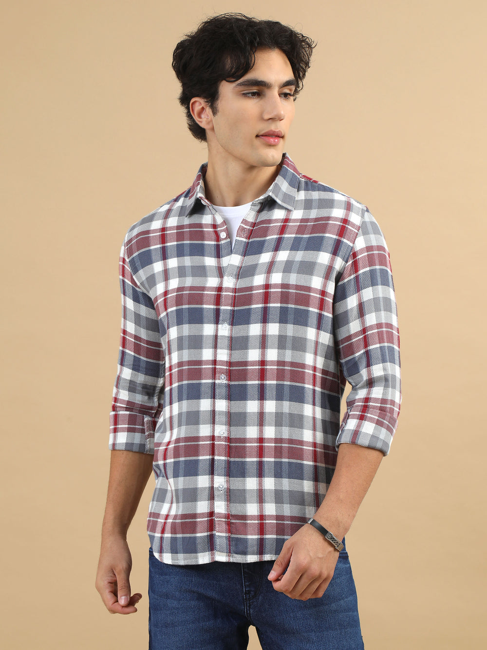 Imperial Red Classic Checks Shirt Checks Shirt Bushirt   