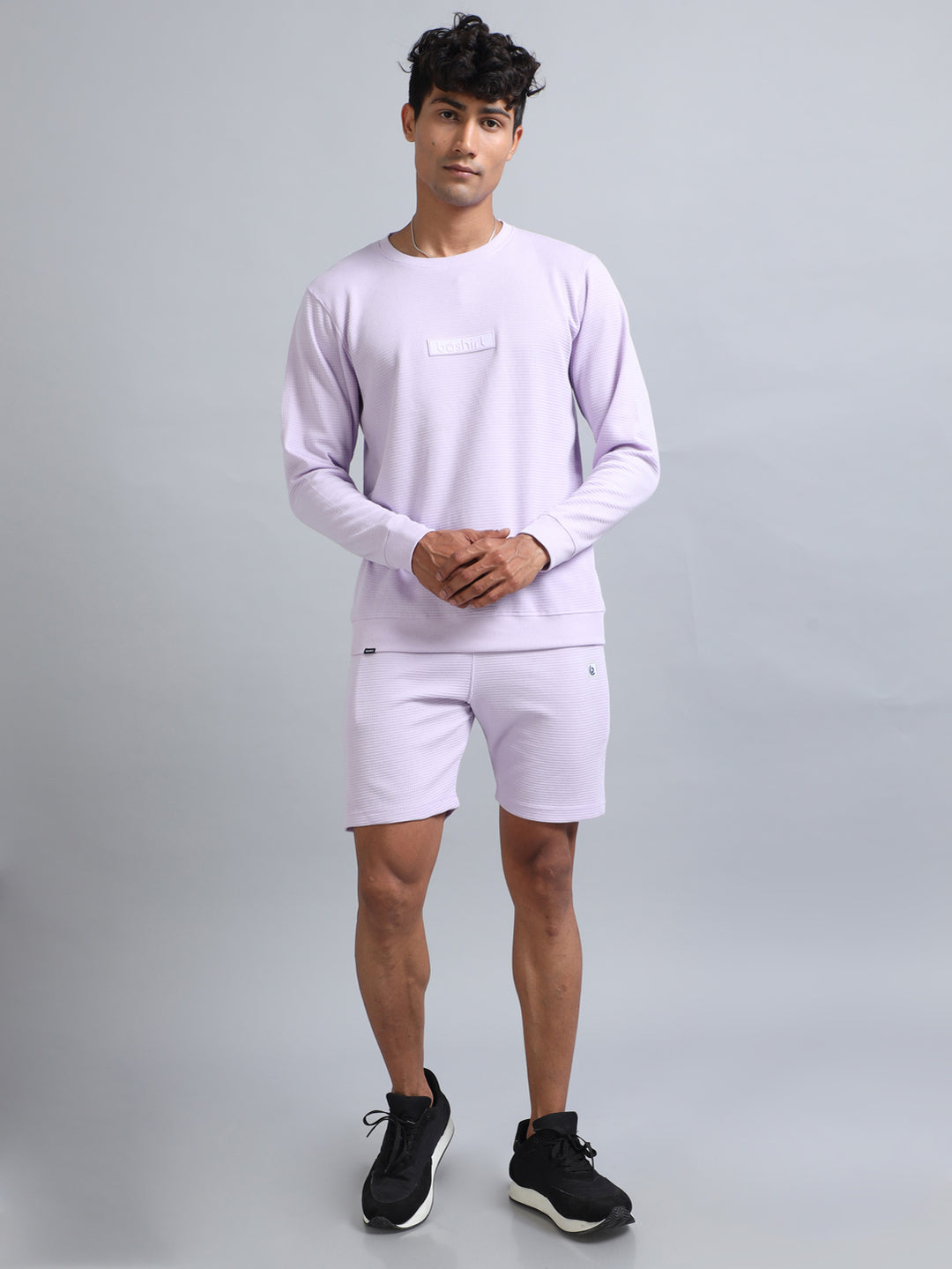 Lilac Waffle Co-Ords Regular Size Co-Ords Bushirt   