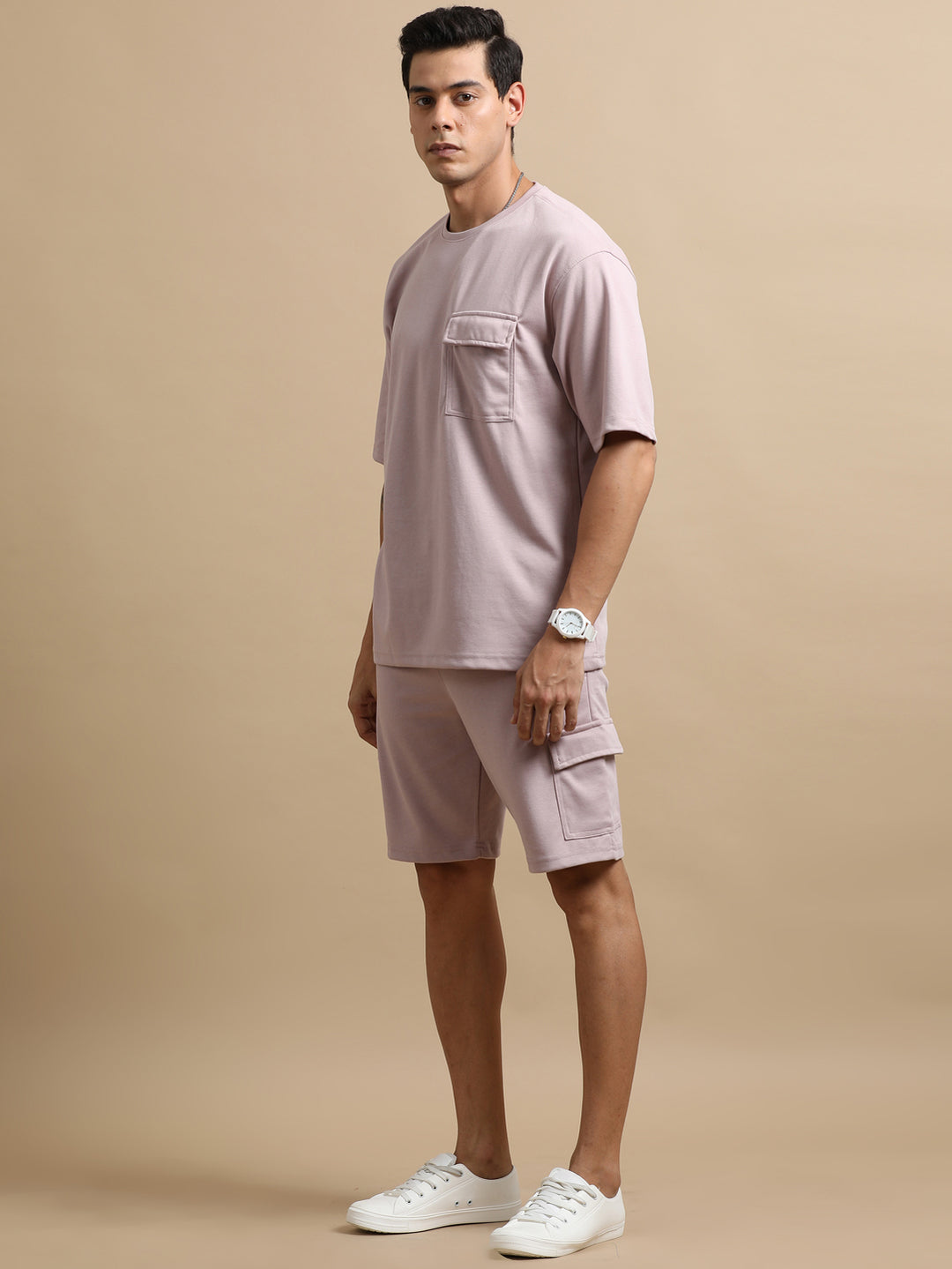 Utility Oversize Spanish Pink Co-Ords Set Oversize Co-ords Bushirt   