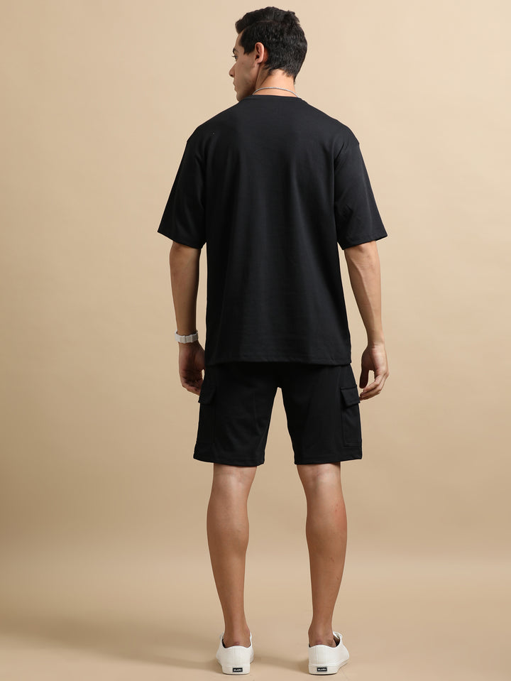 Utility Oversize Black Co-Ords Set Oversize Co-ords Bushirt   