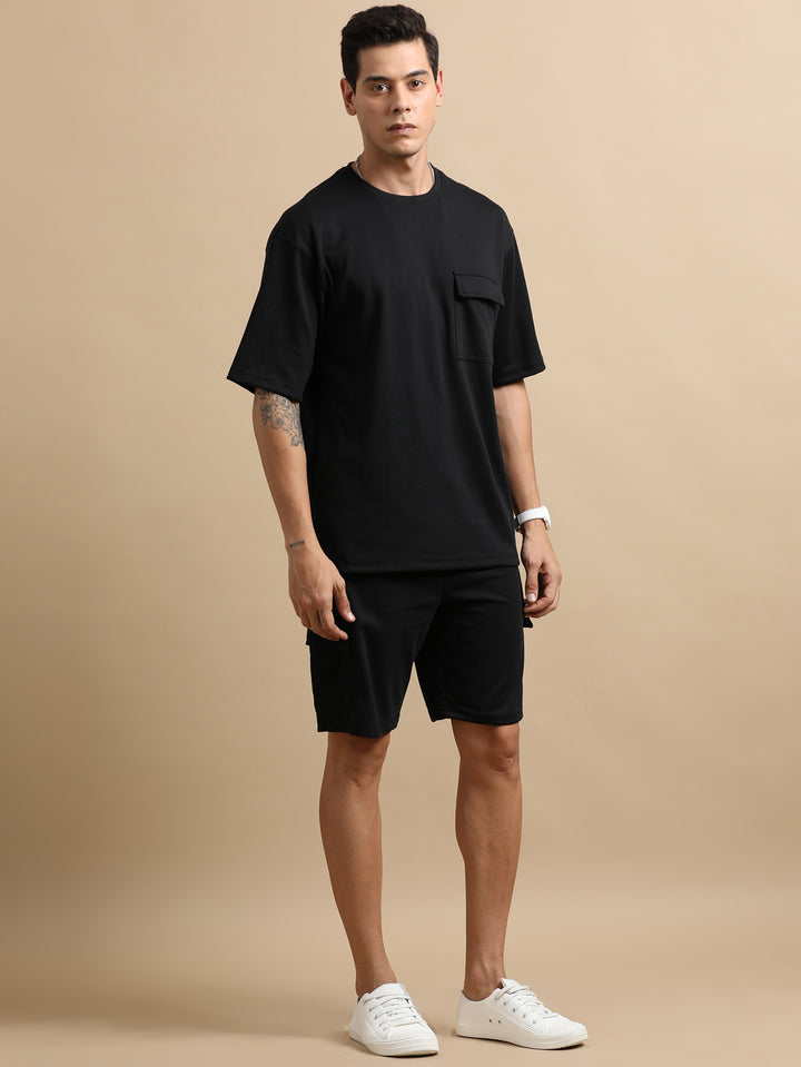 Utility Oversize Black Co-Ords Set Oversize Co-ords Bushirt   