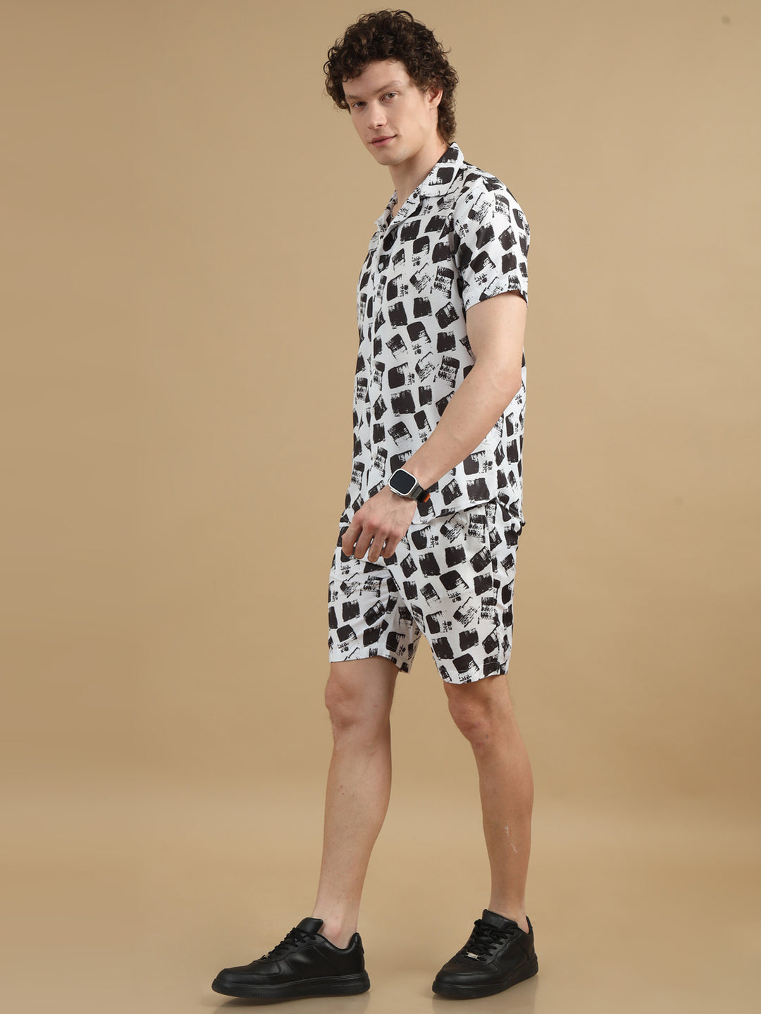 Spotty White Co-Ords Regular Size Co-Ords Bushirt   