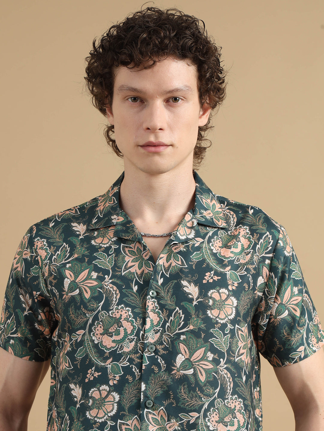 Floral Green Co-Ords Regular Size Co-Ords Bushirt   