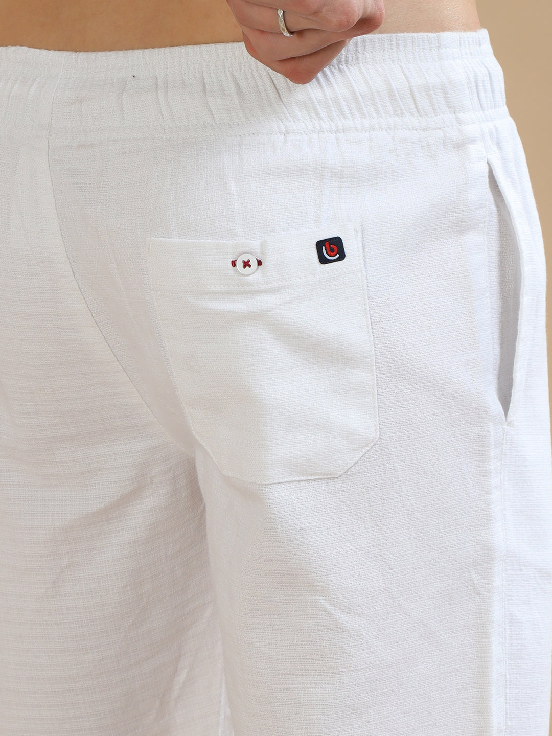 White Lenin Shorts Men's Shorts Bushirt   