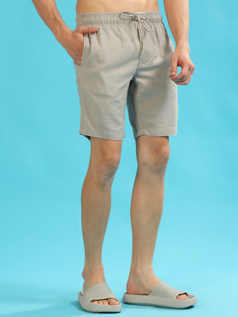 Grey Lenin Shorts Men's Shorts Bushirt   