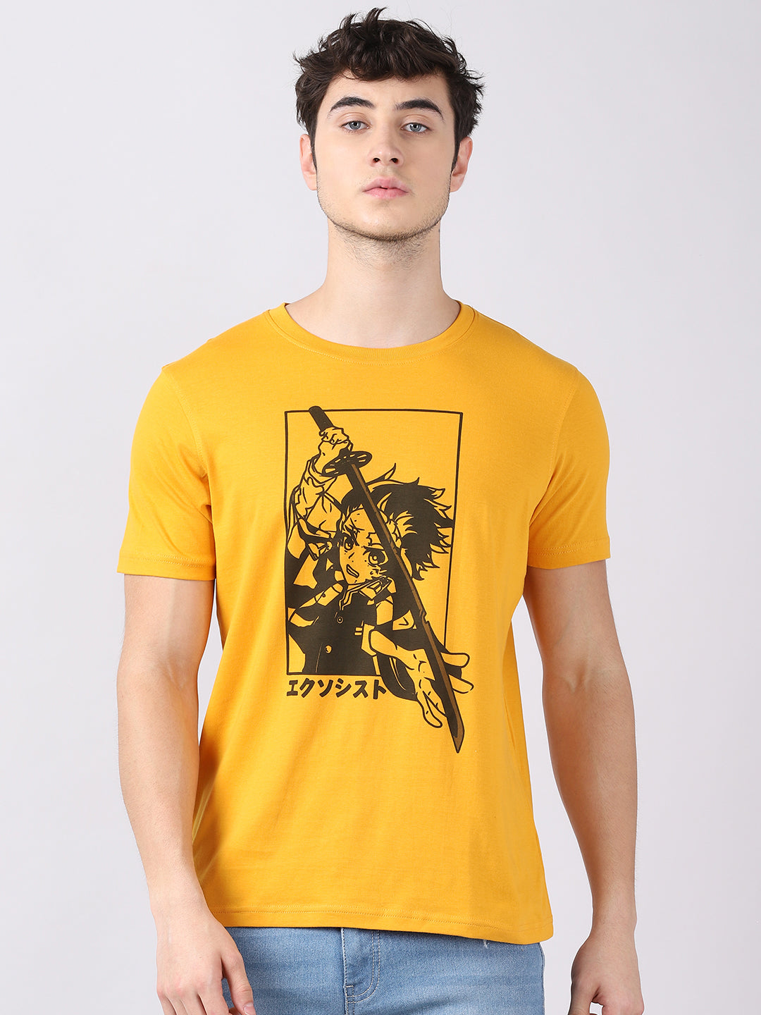 Chainsaw man Anime Yellow Tshirt – Gizmoz.in