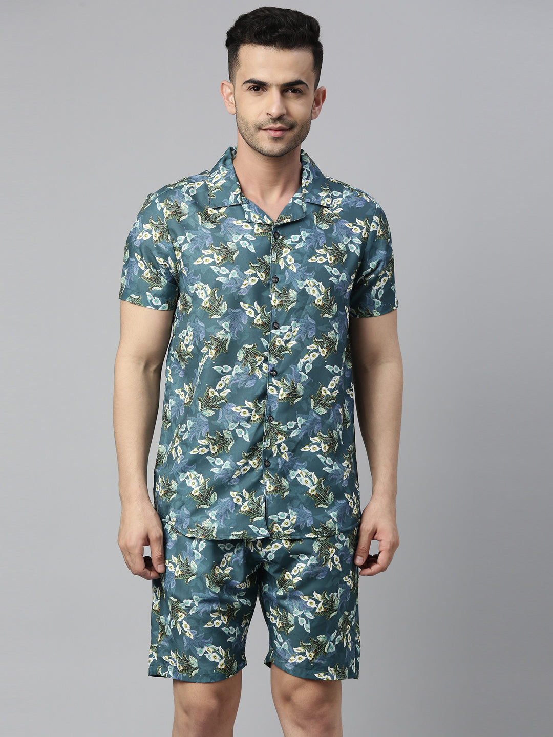 Tropical Blue Co-Ords Regular Size Co-Ords Bushirt   